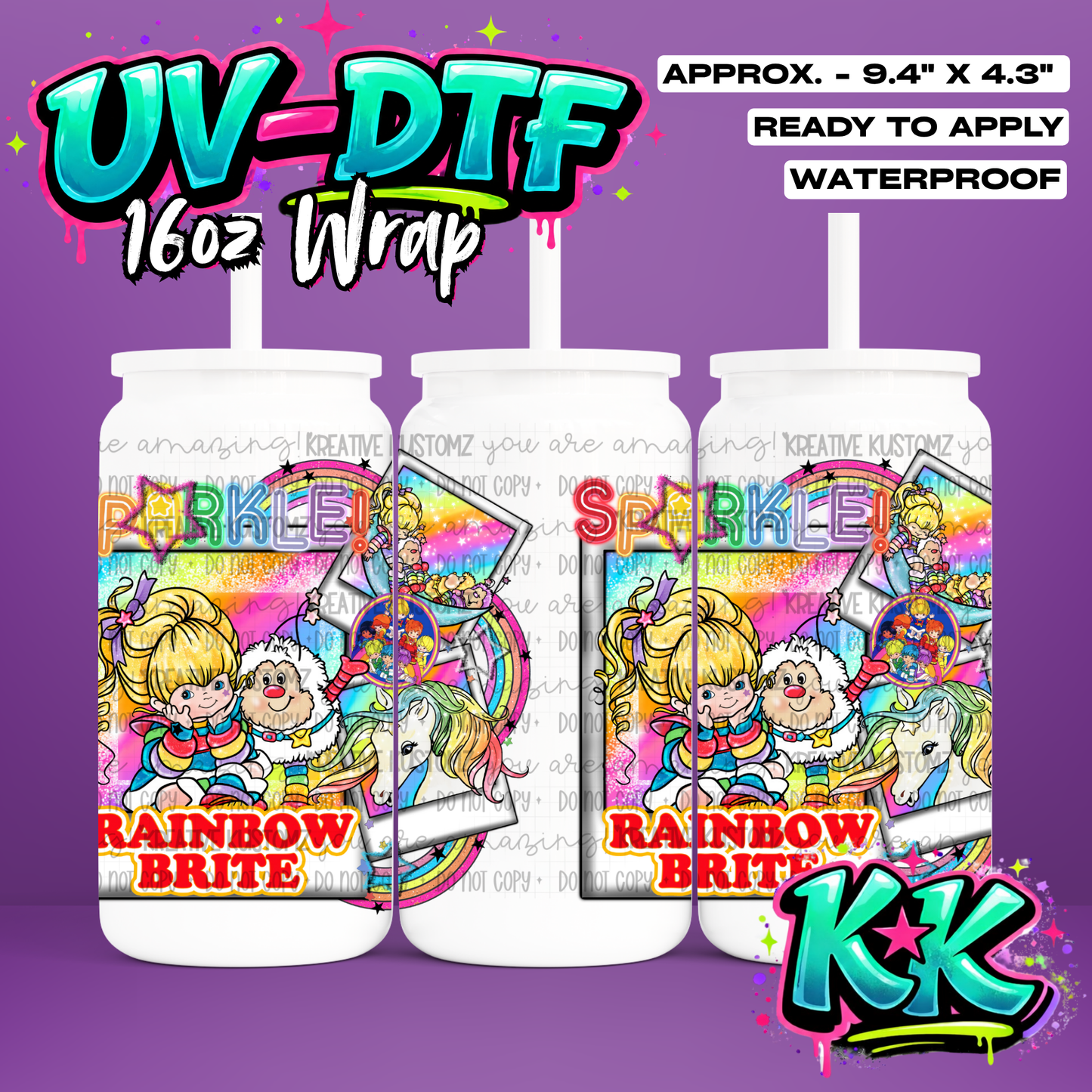 542 | UV DTF Cup Wrap for 16oz Libbey Glass