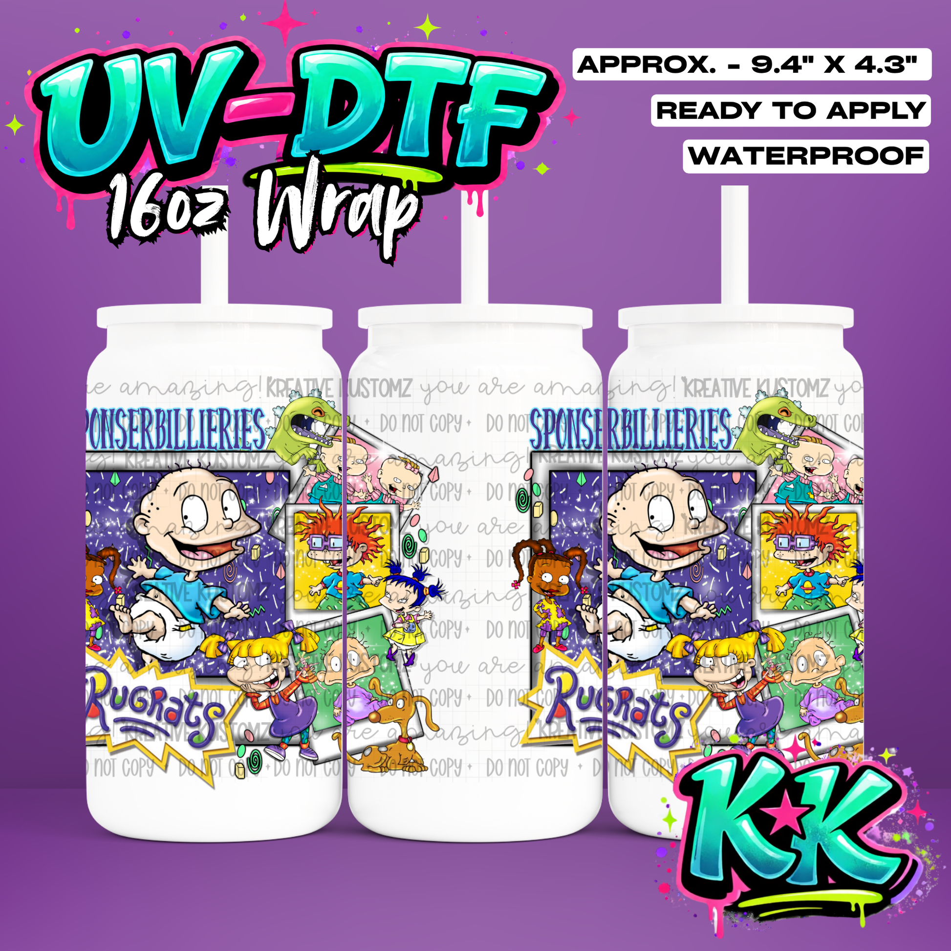 546 | UV DTF Cup Wrap for 16oz Libbey Glass
