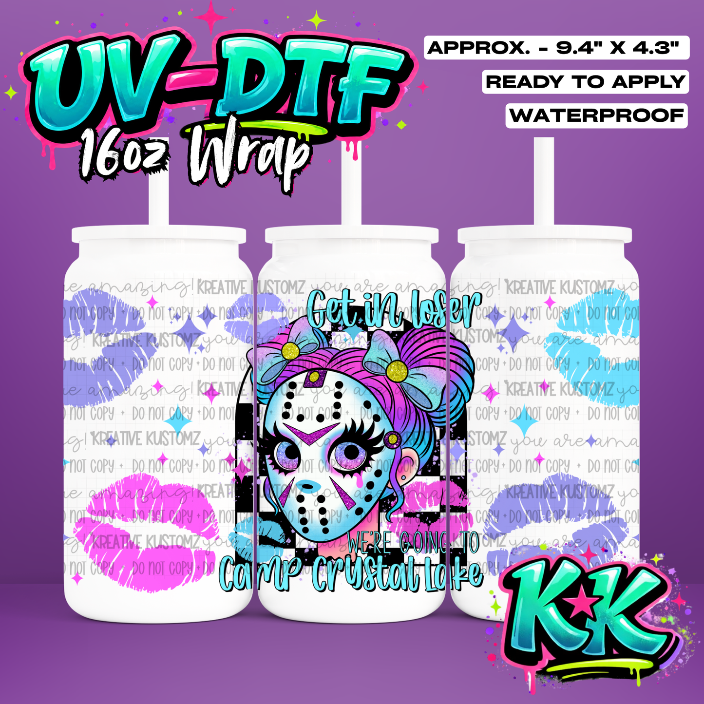 553 | UV DTF Cup Wrap for 16oz Libbey Glass