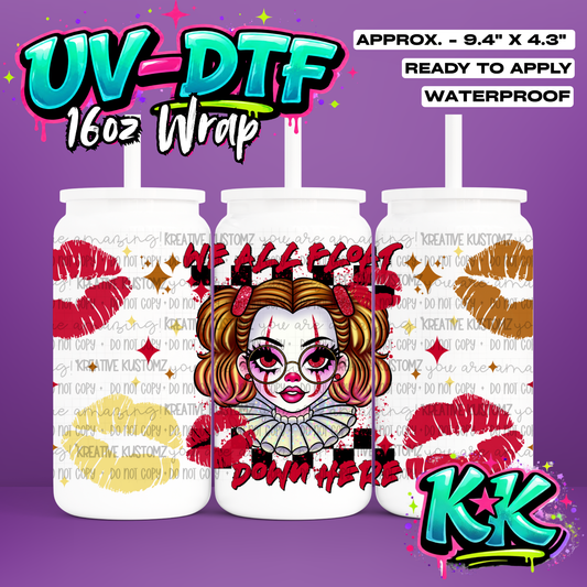 554 | UV DTF Cup Wrap for 16oz Libbey Glass