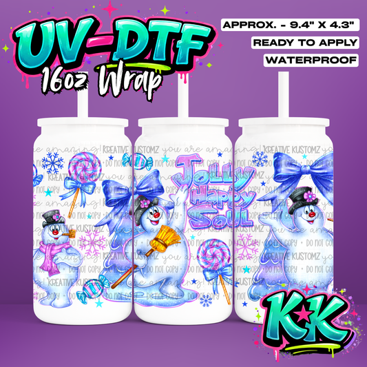 RTS | Jolly Happy Soul | UV DTF Cup Wrap for 16oz Libbey Glass