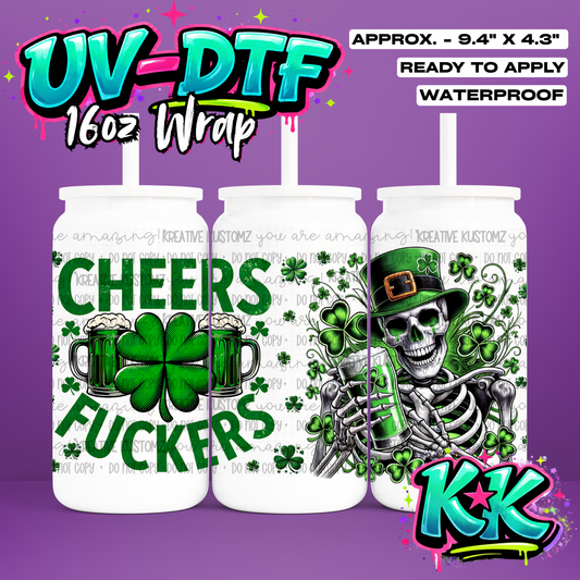 563 | UV DTF Cup Wrap for 16oz Libbey Glass