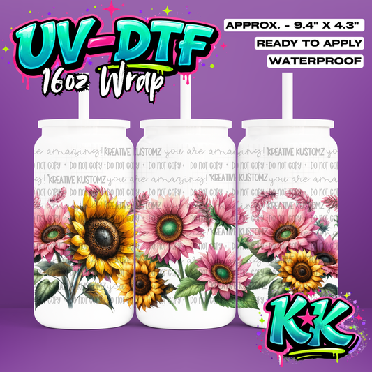 571 | UV DTF Cup Wrap for 16oz Libbey Glass