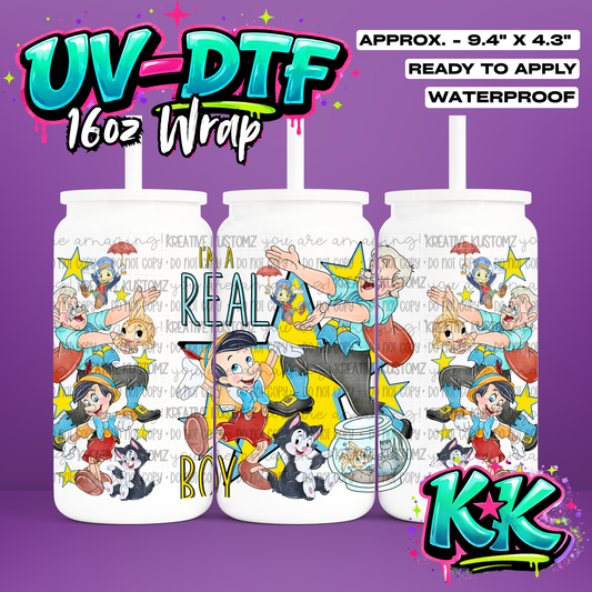 585 | UV DTF Cup Wrap for 16oz Libbey Glass