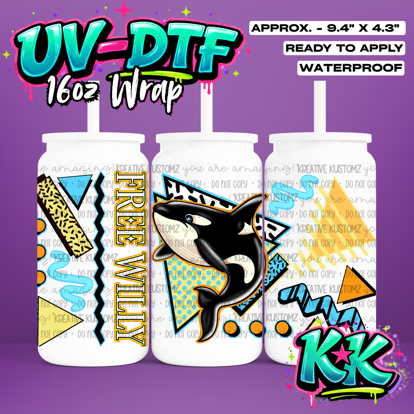 591 | UV DTF Cup Wrap for 16oz Libbey Glass