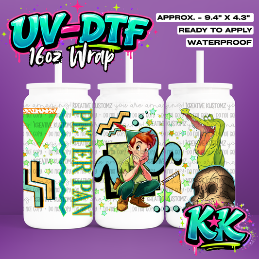 592 | UV DTF Cup Wrap for 16oz Libbey Glass