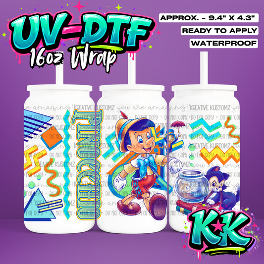 593 | UV DTF Cup Wrap for 16oz Libbey Glass