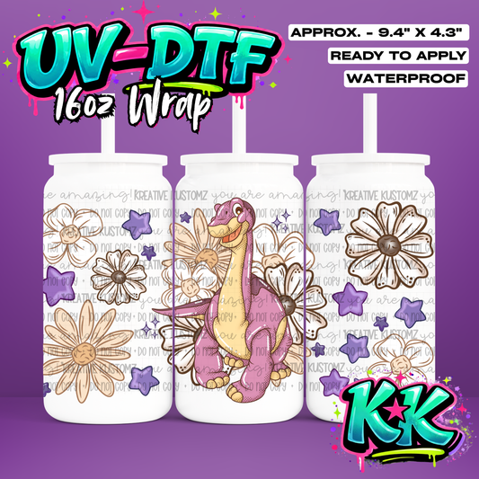 606 | UV DTF Cup Wrap for 16oz Libbey Glass