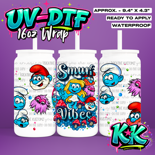 608 | UV DTF Cup Wrap for 16oz Libbey Glass