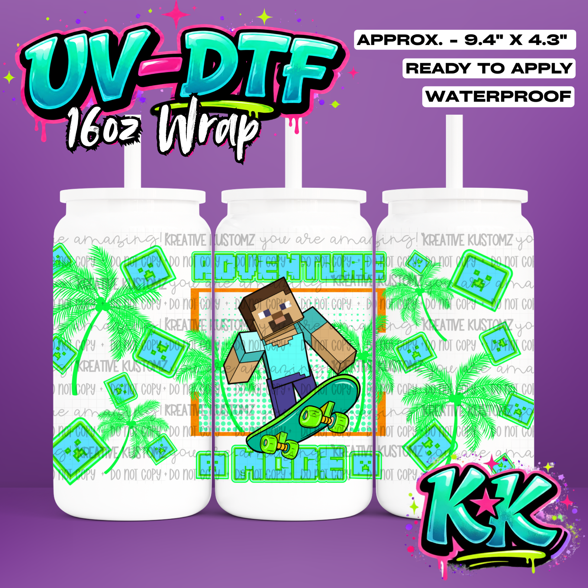 RTS | UV DTF Cup Wrap for 16oz Libbey Glass