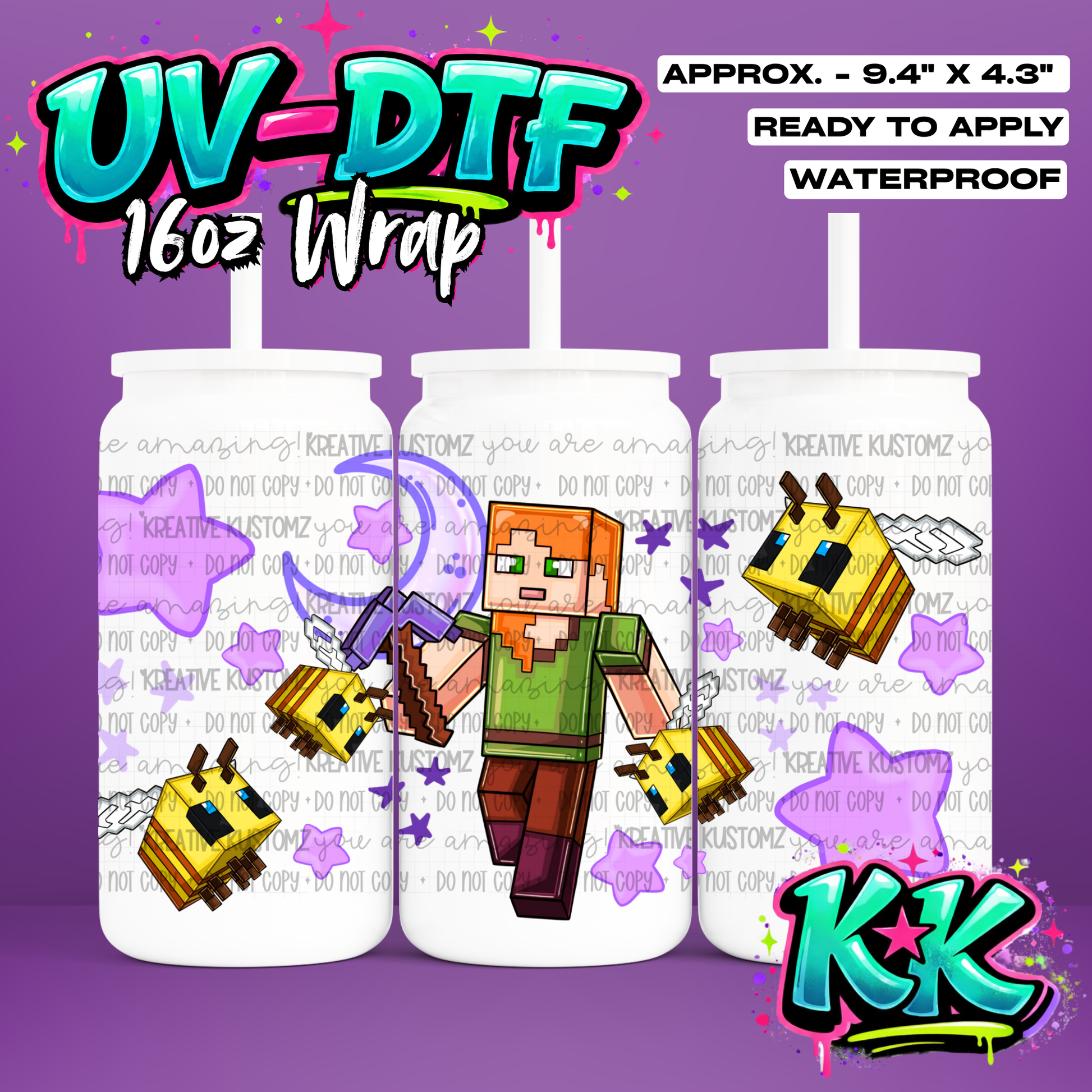 RTS | UV DTF Cup Wrap for 16oz Libbey Glass