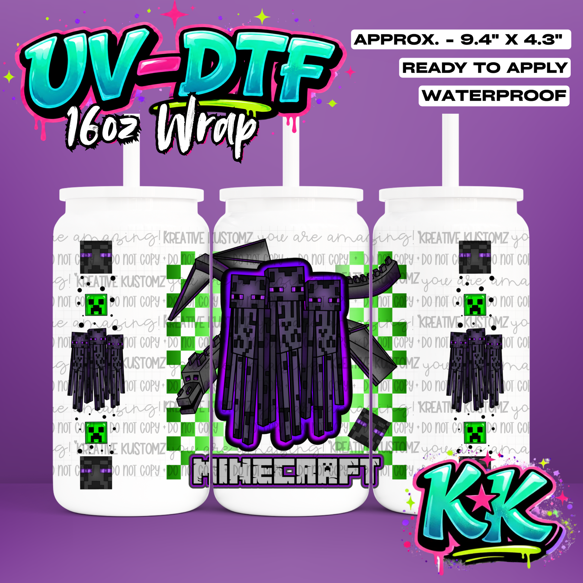 621 | UV DTF Cup Wrap for 16oz Libbey Glass