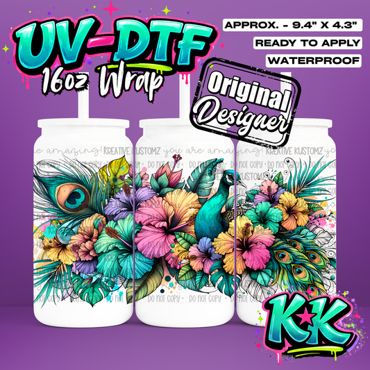 622 | UV DTF Cup Wrap for 16oz Libbey Glass