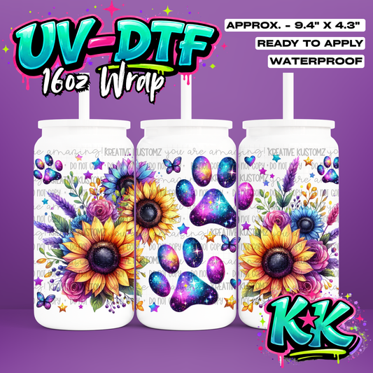 626 | UV DTF Cup Wrap for 16oz Libbey Glass