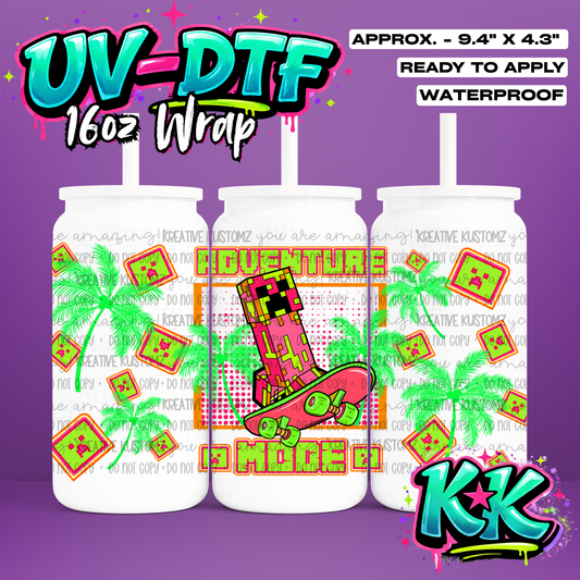 632 | UV DTF Cup Wrap for 16oz Libbey Glass