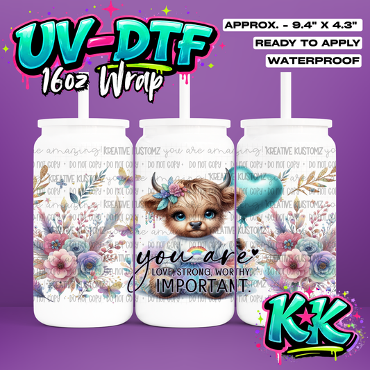 641 | UV DTF Cup Wrap for 16oz Libbey Glass