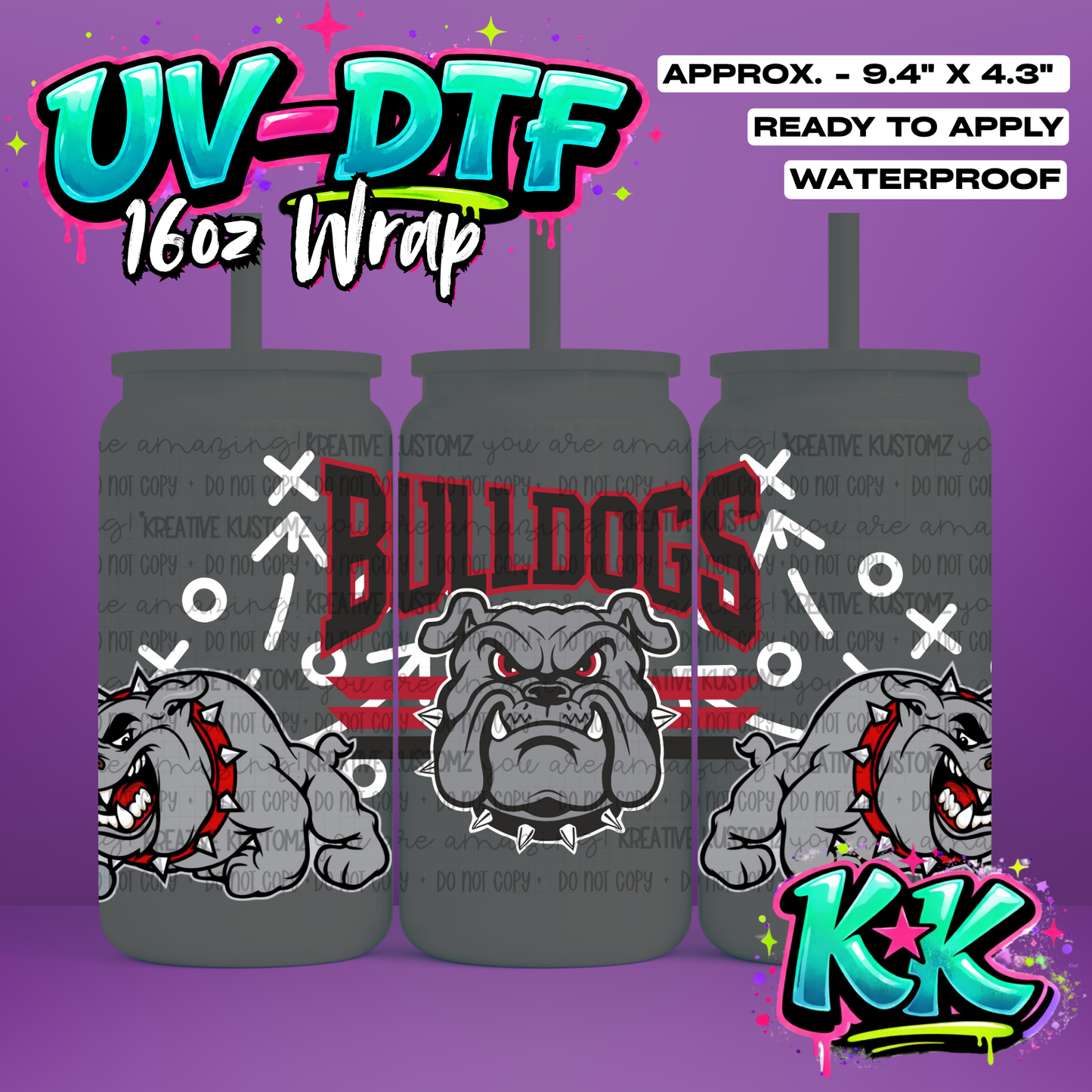 646 | UV DTF Cup Wrap for 16oz Libbey Glass