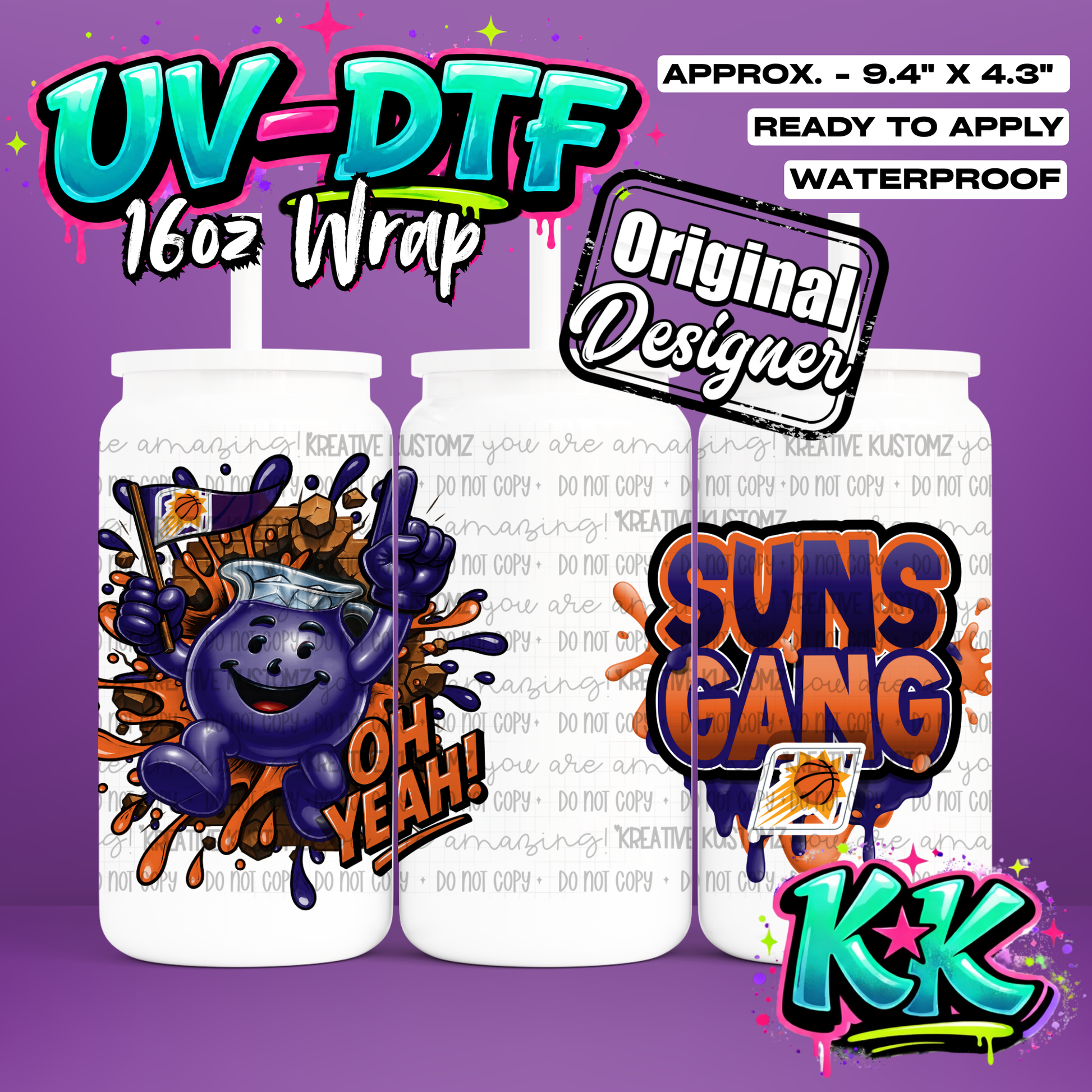 647 | UV DTF Cup Wrap for 16oz Libbey Glass