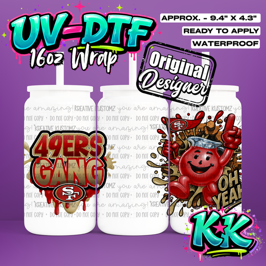 653 | UV DTF Cup Wrap for 16oz Libbey Glass