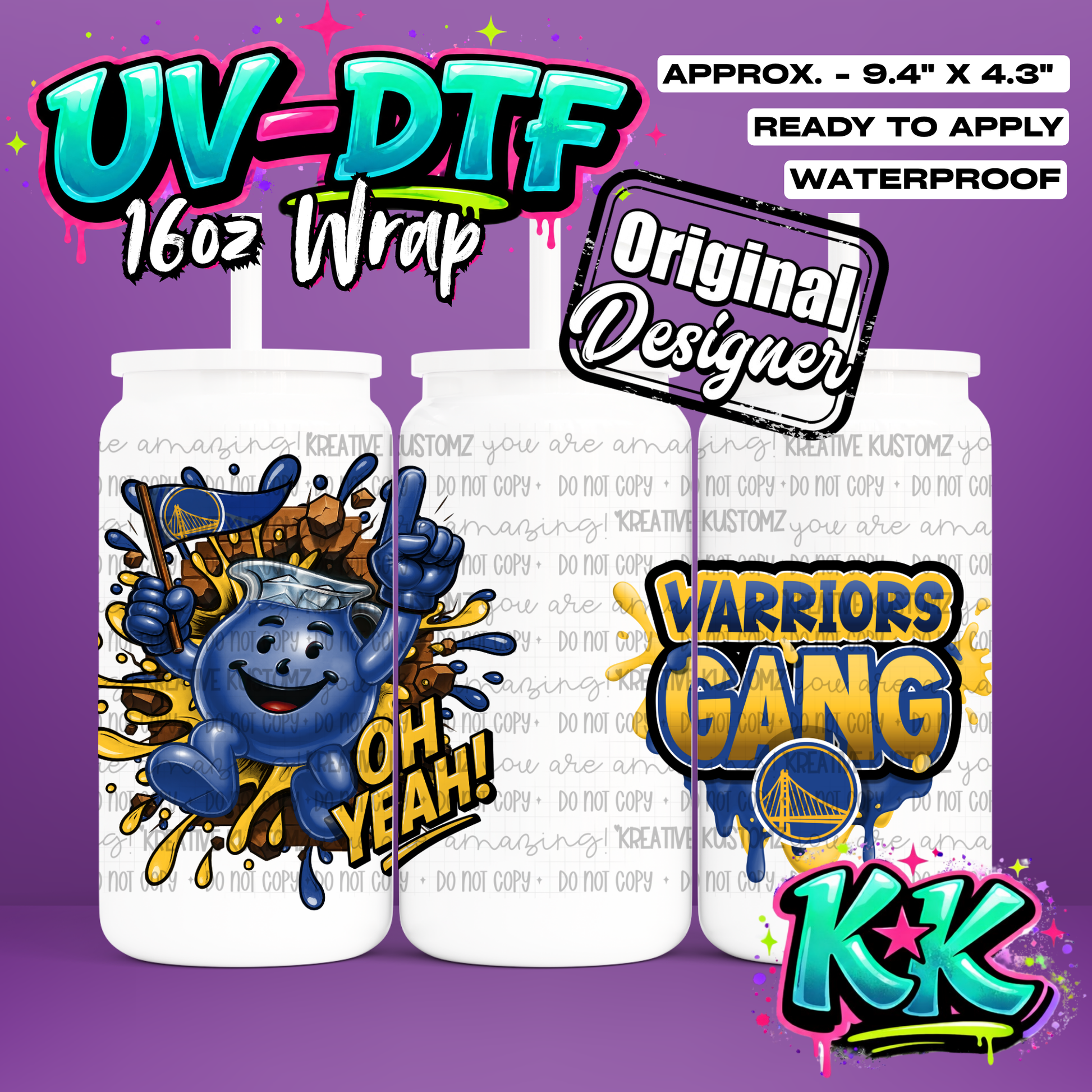 656 | UV DTF Cup Wrap for 16oz Libbey Glass