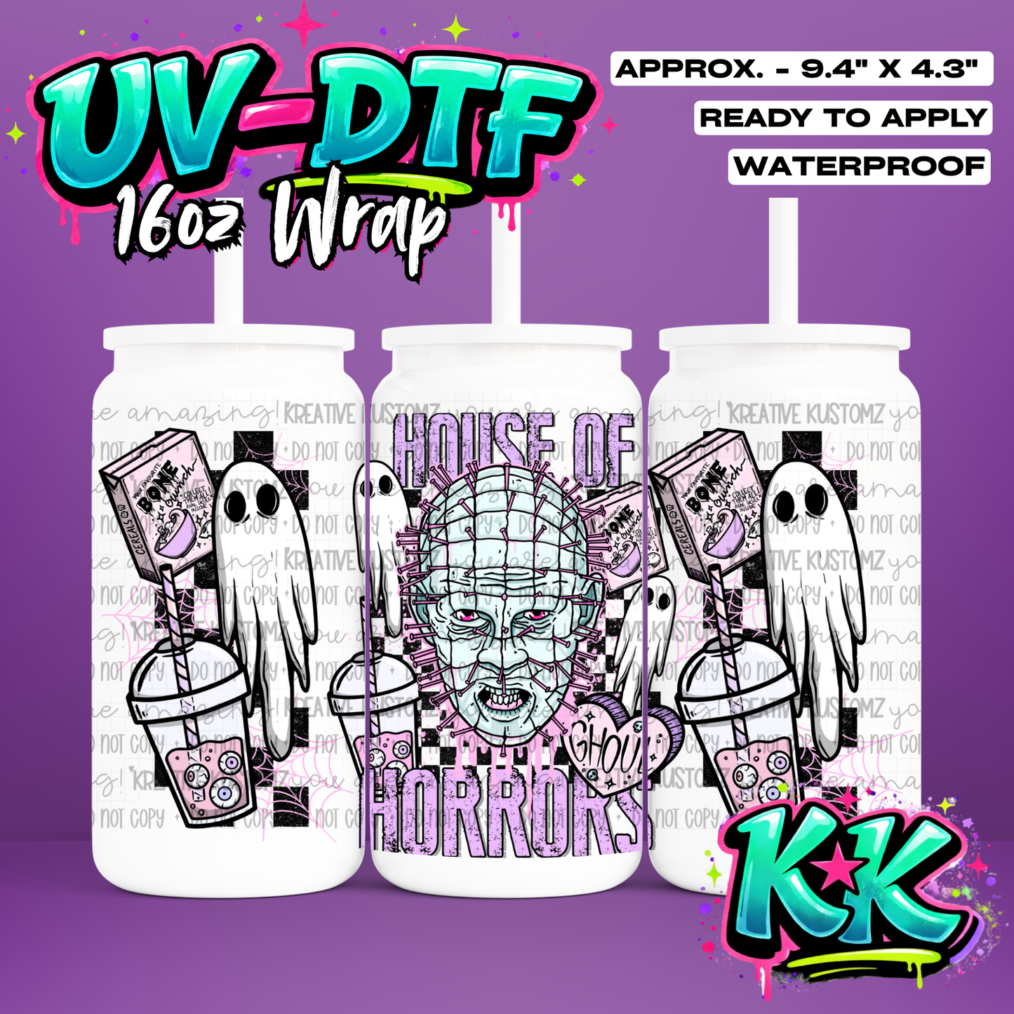 671 | UV DTF Cup Wrap for 16oz Libbey Glass