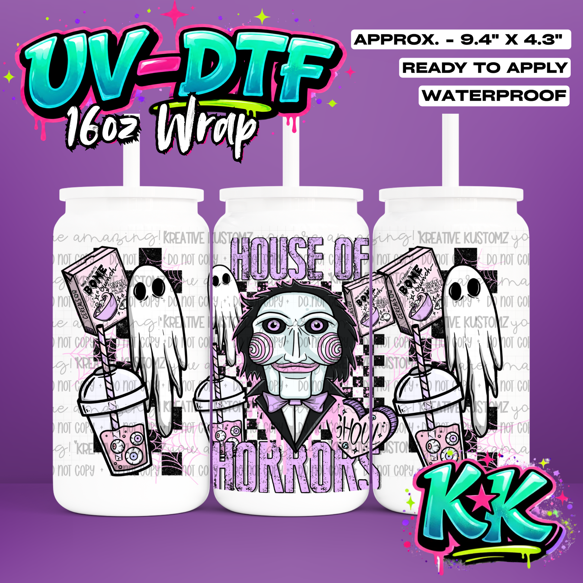 676 | UV DTF Cup Wrap for 16oz Libbey Glass