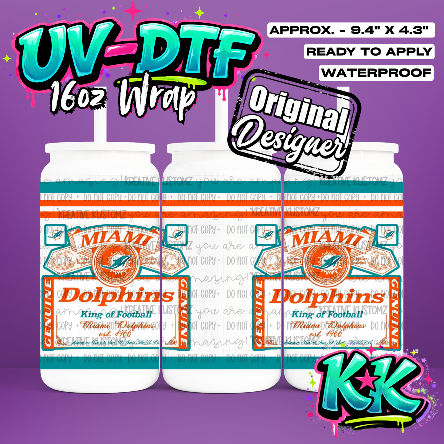 682 | UV DTF Cup Wrap for 16oz Libbey Glass