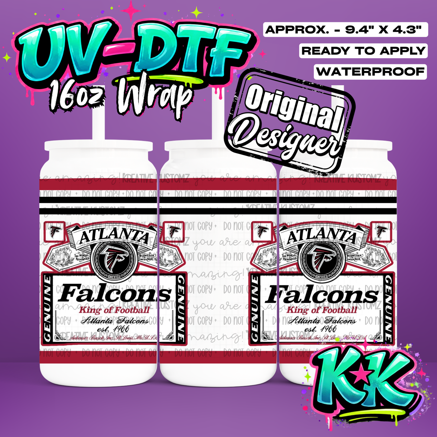 683 | UV DTF Cup Wrap for 16oz Libbey Glass