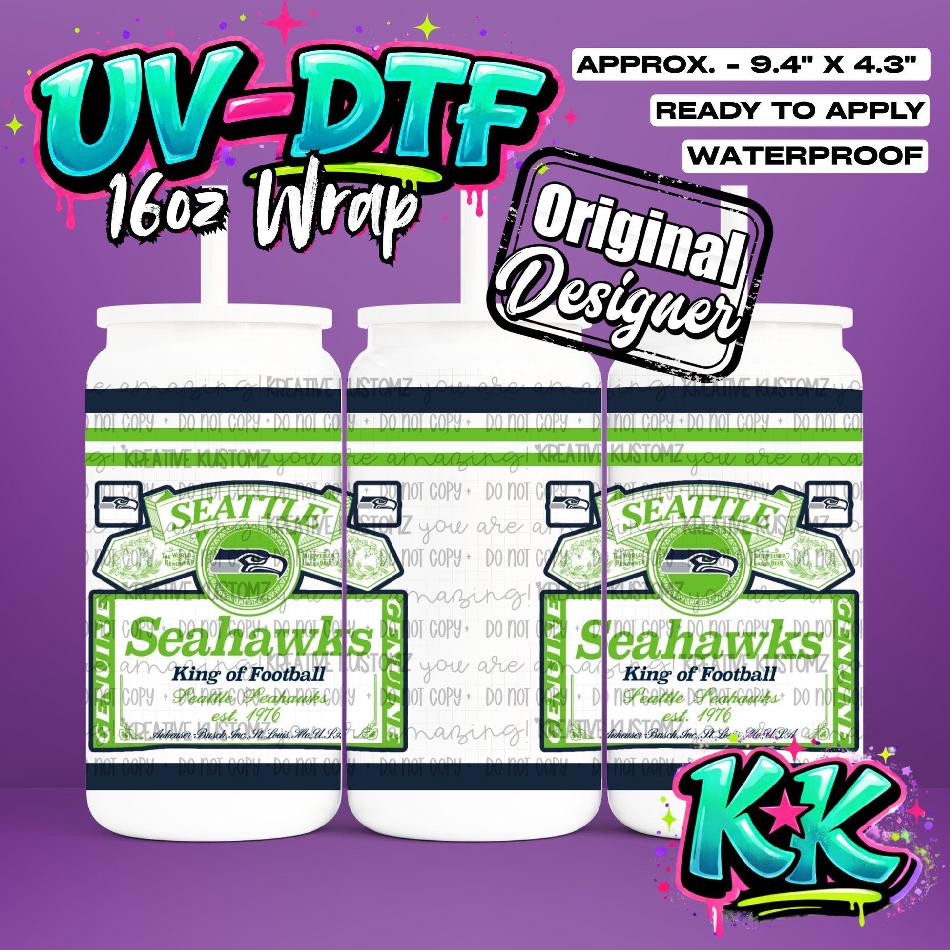 701 | UV DTF Cup Wrap for 16oz Libbey Glass