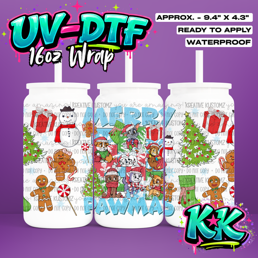688 | UV DTF Cup Wrap for 16oz Libbey Glass