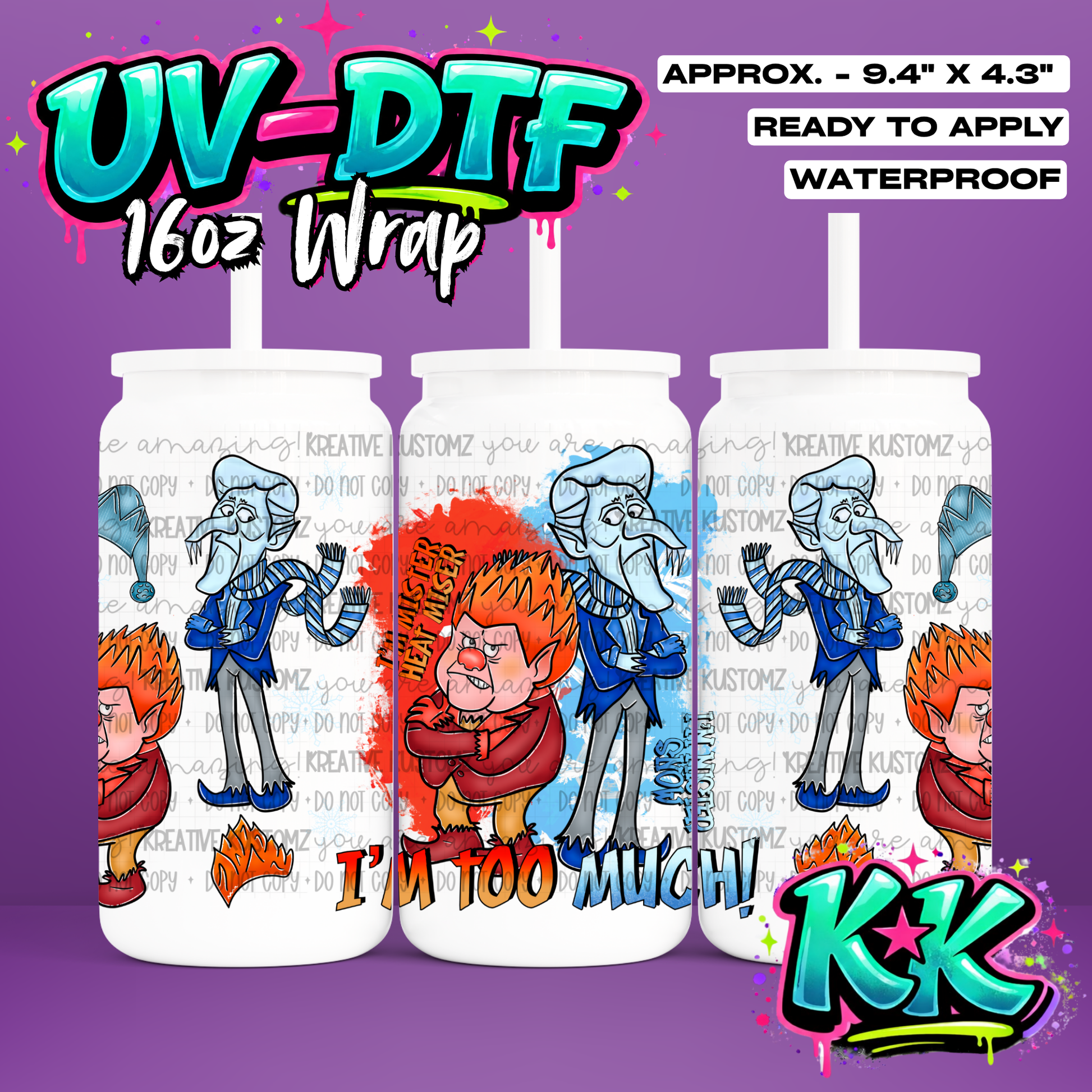 RTS | UV DTF Cup Wrap for 16oz Libbey Glass
