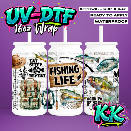 696 | UV DTF Cup Wrap for 16oz Libbey Glass