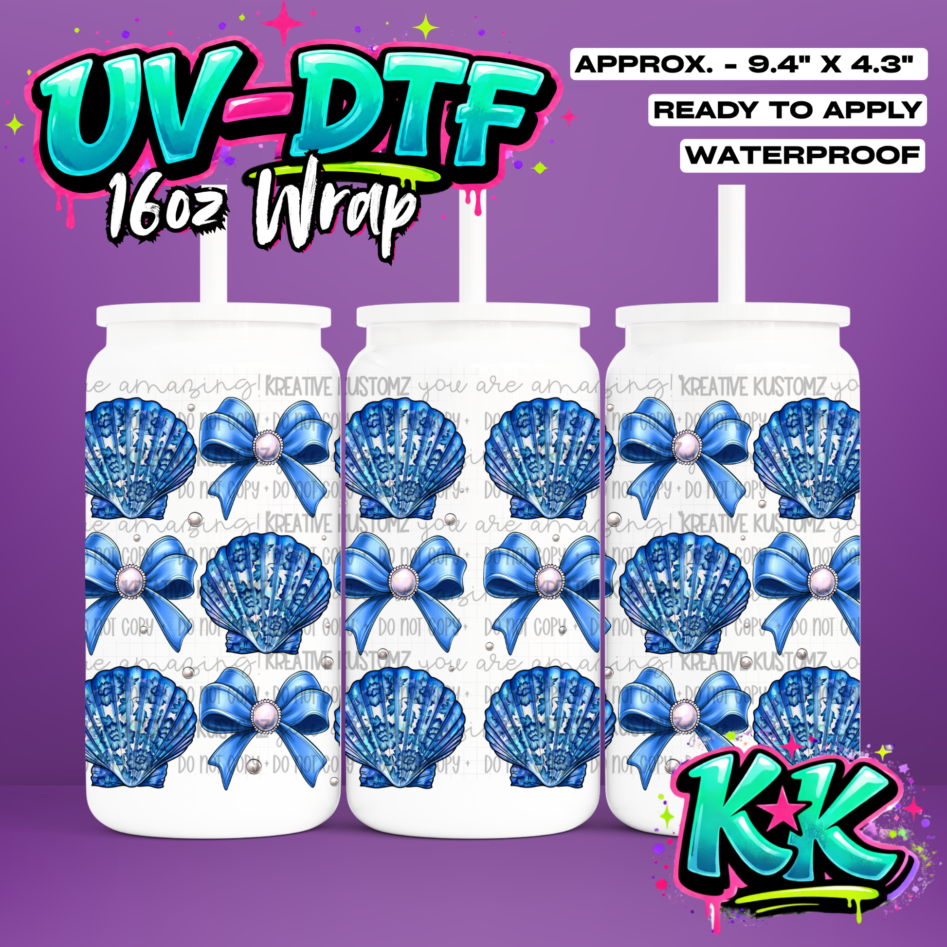 700 | UV DTF Cup Wrap for 16oz Libbey Glass