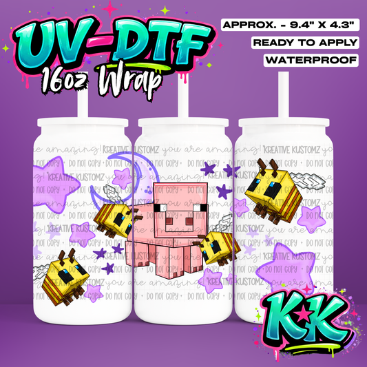 RTS | UV DTF Cup Wrap for 16oz Libbey Glass