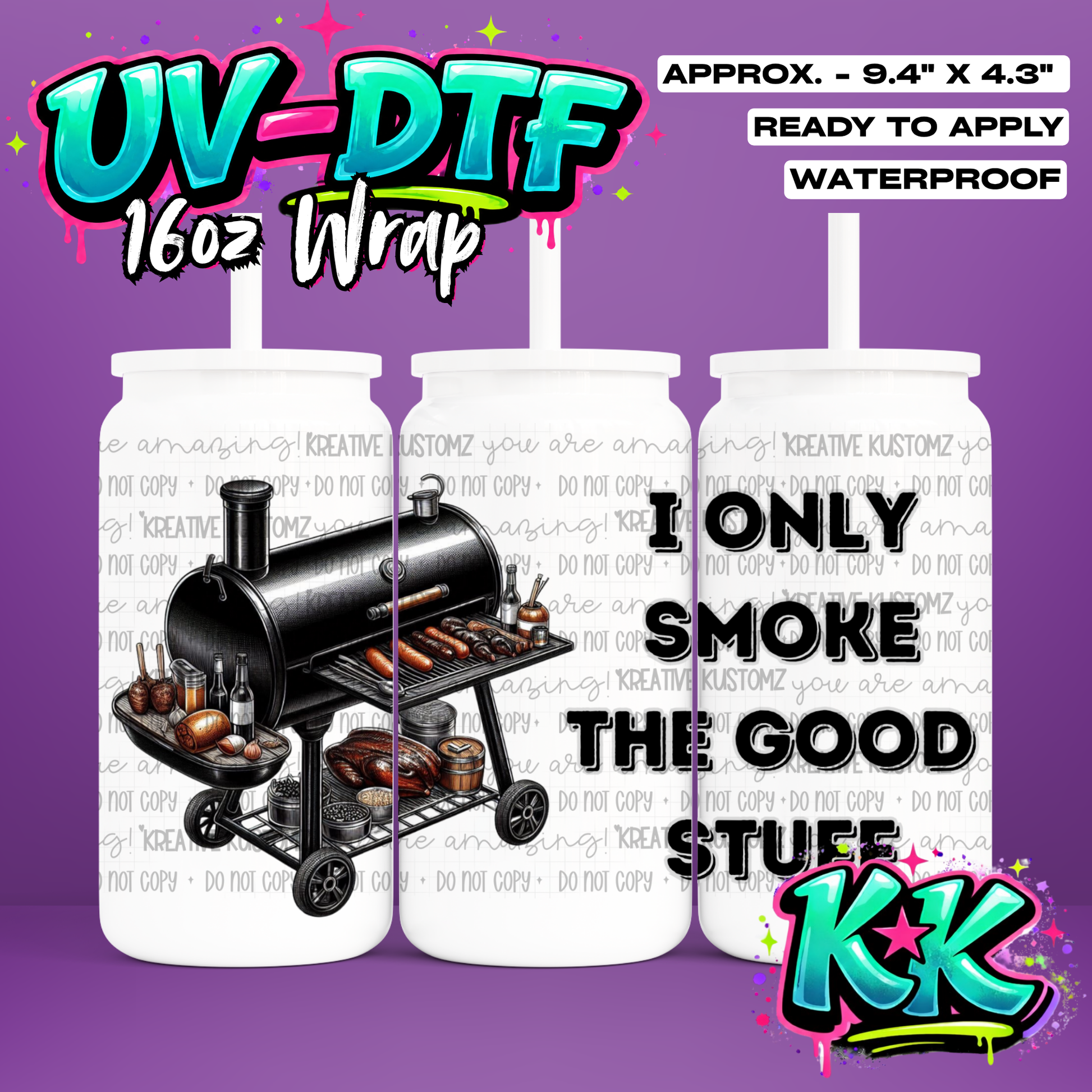 728 | UV DTF Cup Wrap for 16oz Libbey Glass