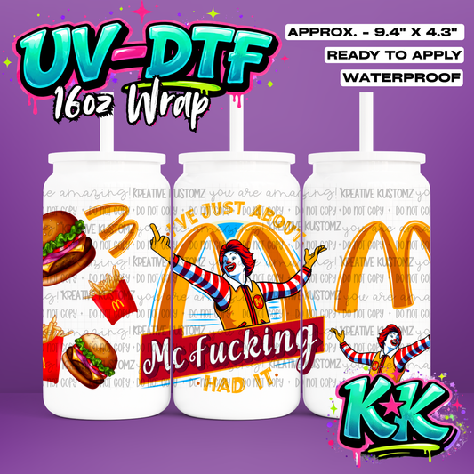 739 | UV DTF Cup Wrap for 16oz Libbey Glass