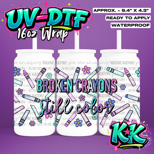 744 | UV DTF Cup Wrap for 16oz Libbey Glass