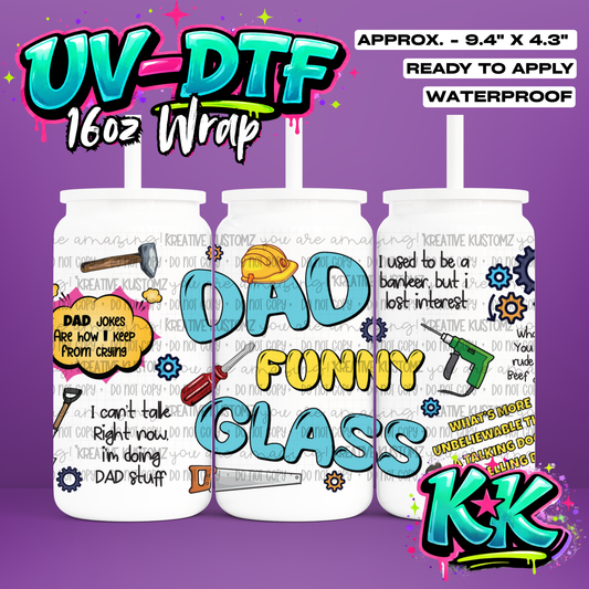 750 | UV DTF Cup Wrap for 16oz Libbey Glass
