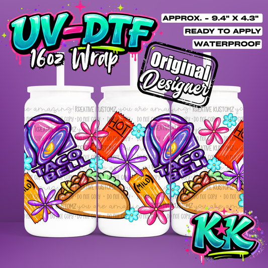 760 | UV DTF Cup Wrap for 16oz Libbey Glass