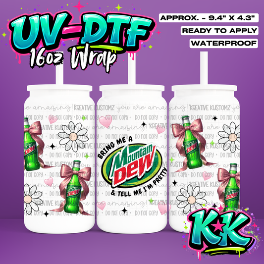761 | UV DTF Cup Wrap for 16oz Libbey Glass