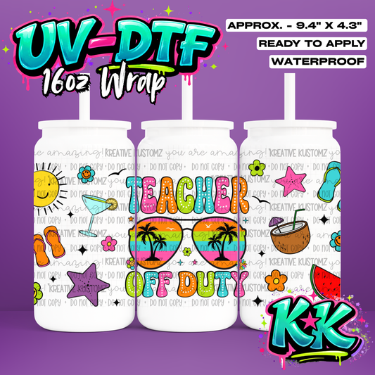762 | UV DTF Cup Wrap for 16oz Libbey Glass