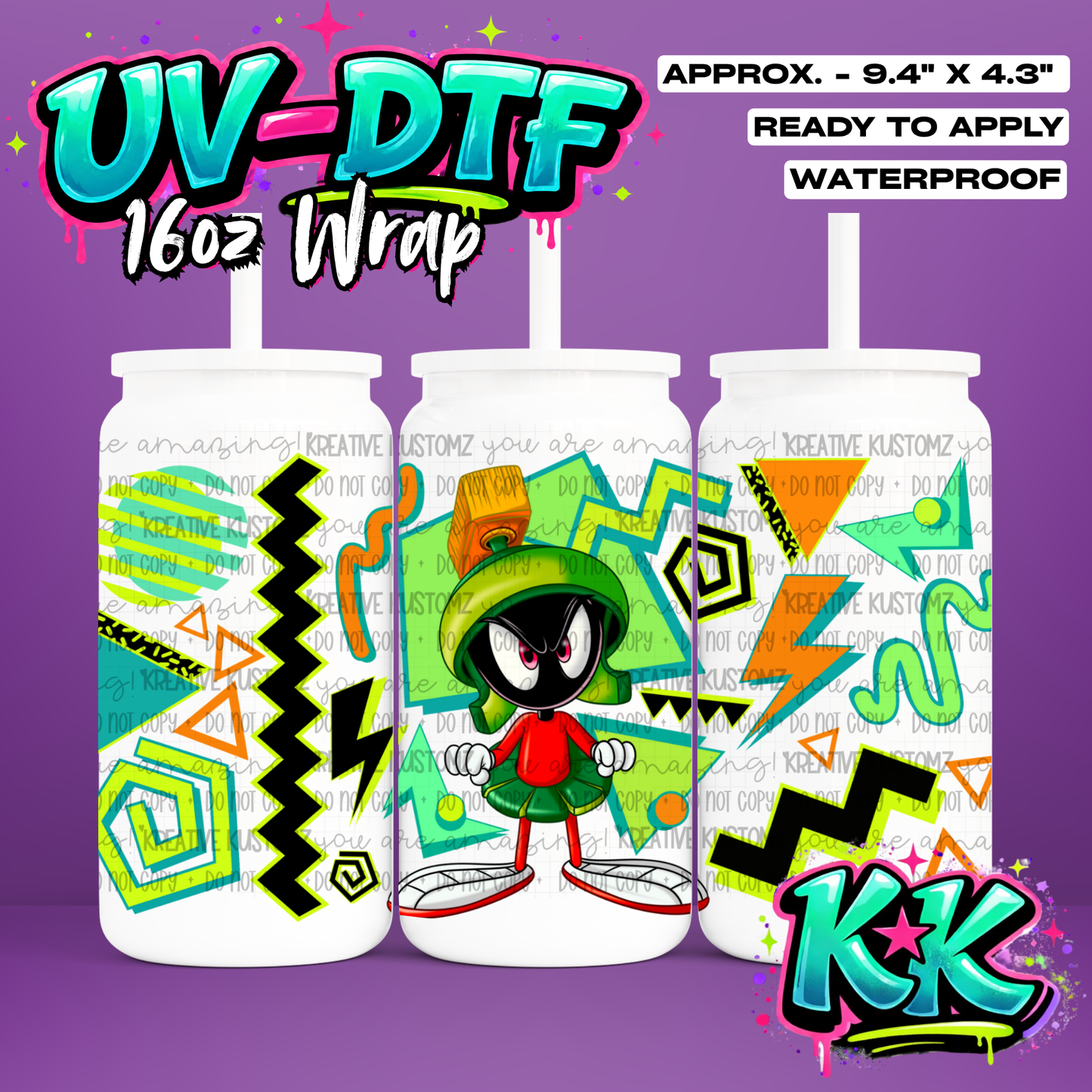 768 | UV DTF Cup Wrap for 16oz Libbey Glass