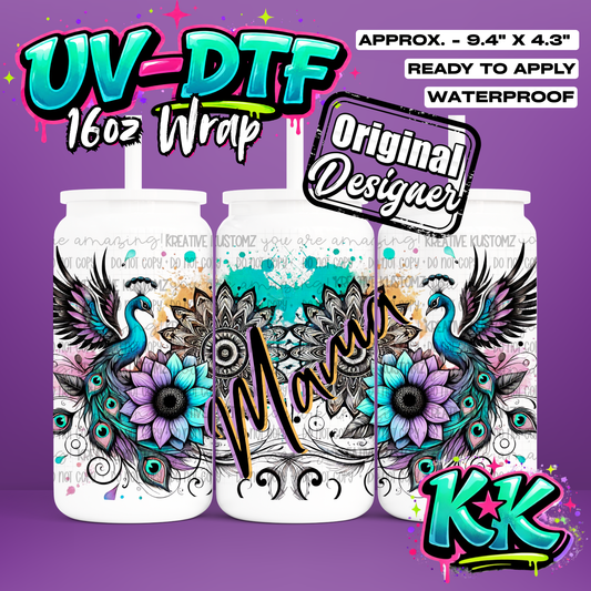 775 | UV DTF Cup Wrap for 16oz Libbey Glass