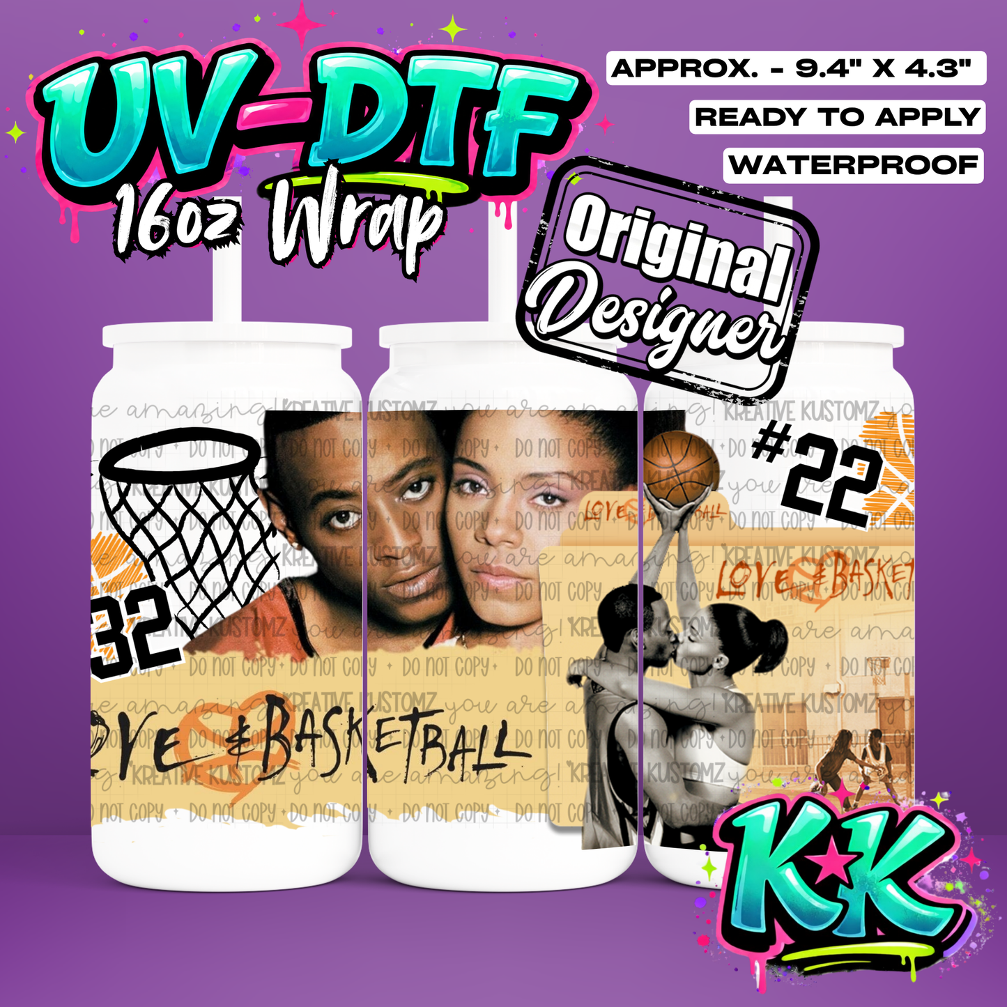 777 | UV DTF Cup Wrap for 16oz Libbey Glass