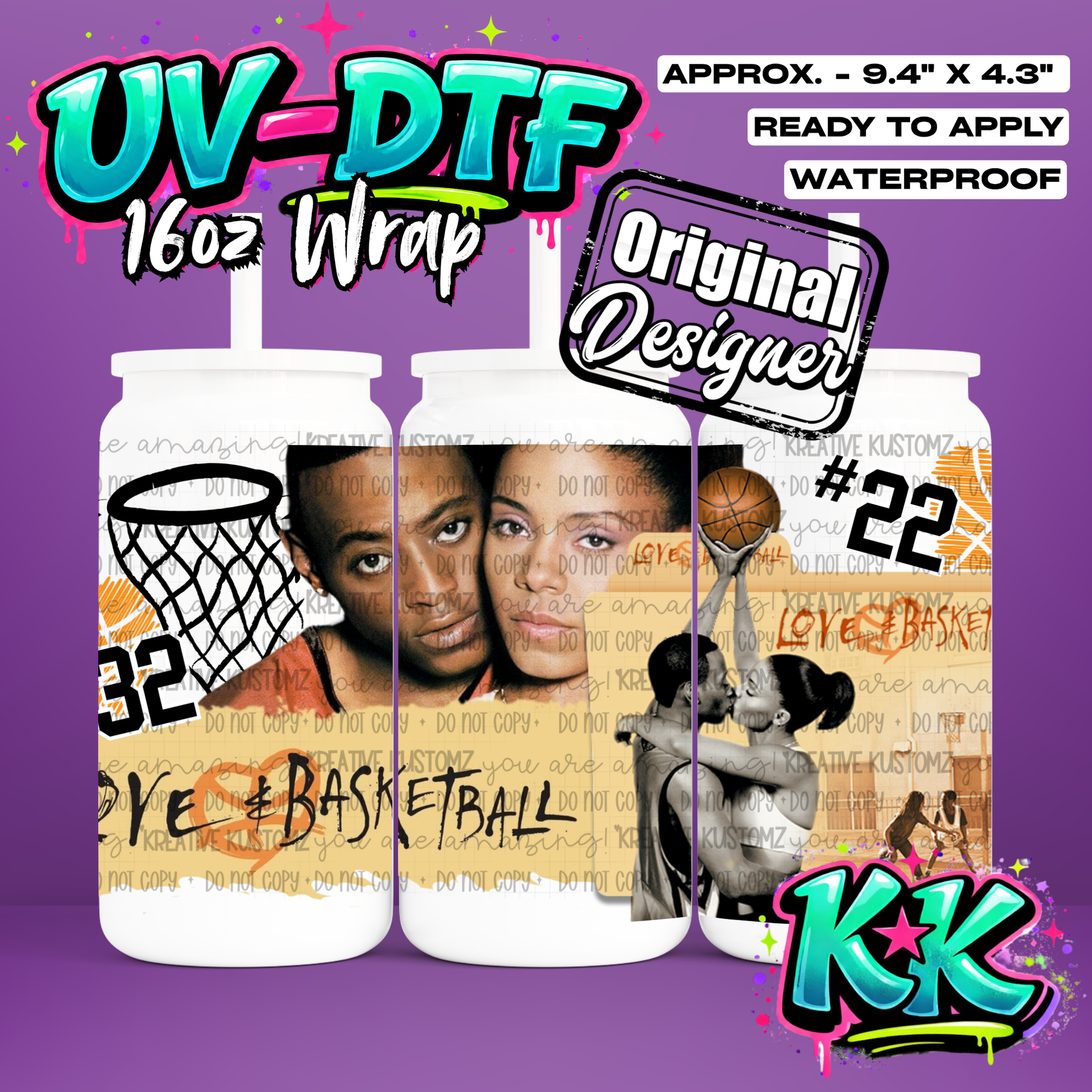 777 | UV DTF Cup Wrap for 16oz Libbey Glass