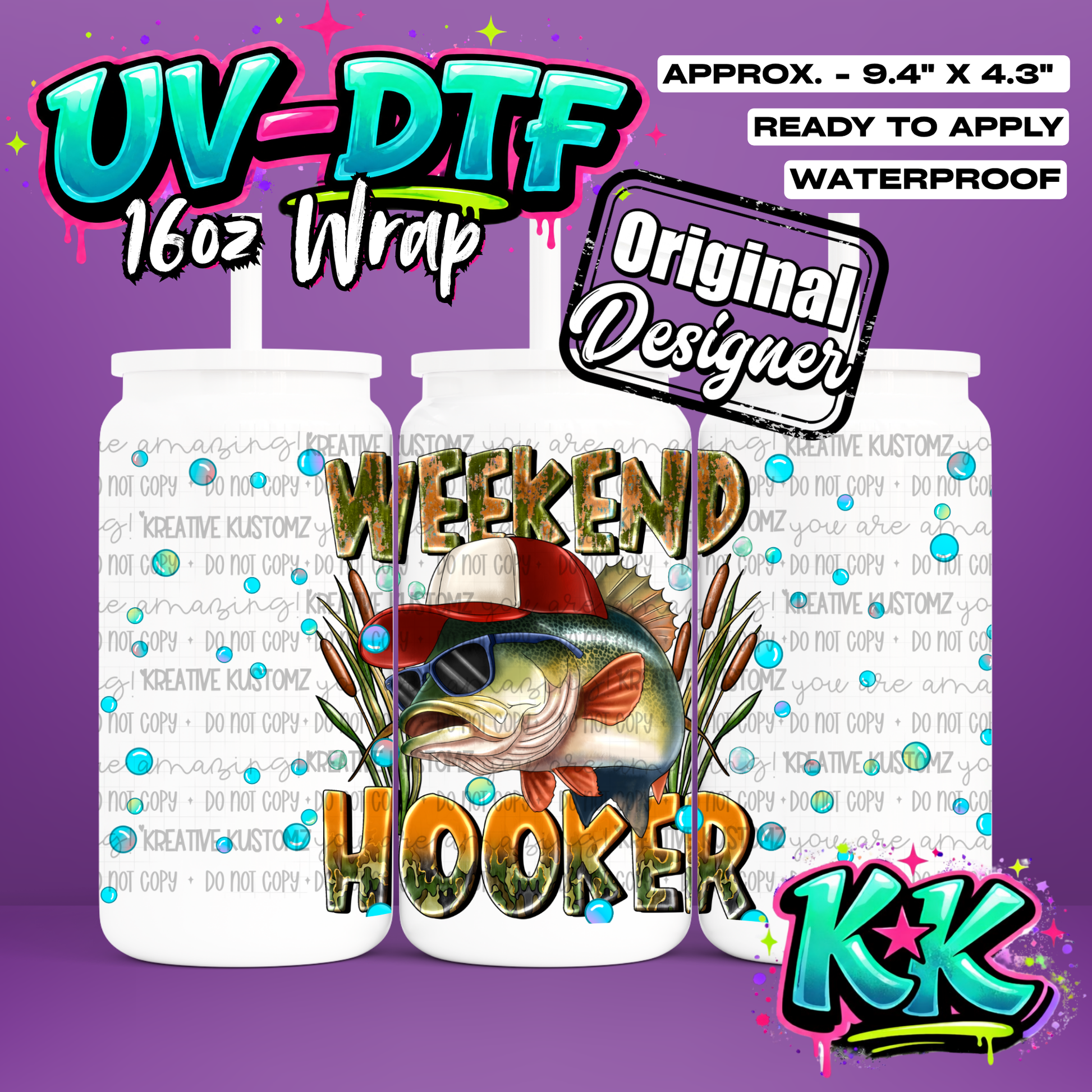 778 | UV DTF Cup Wrap for 16oz Libbey Glass