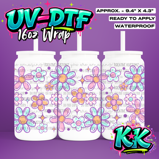 815 | UV DTF Cup Wrap for 16oz Libbey Glass