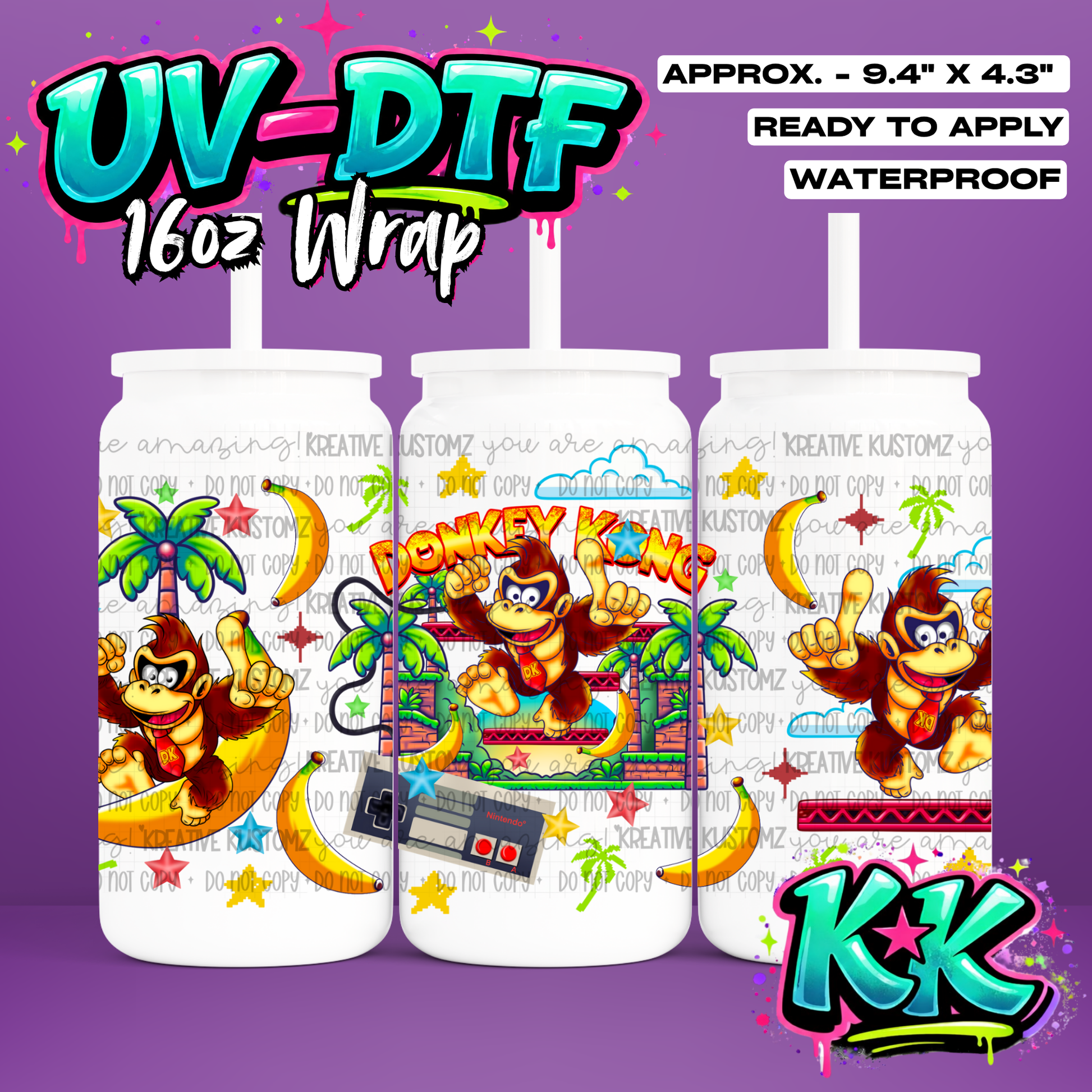 873 | UV DTF Cup Wrap for 16oz Libbey Glass