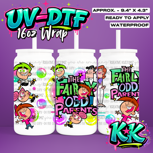 874 | UV DTF Cup Wrap for 16oz Libbey Glass