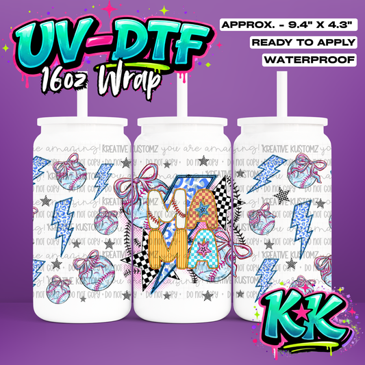 909 | UV DTF Cup Wrap for 16oz Libbey Glass